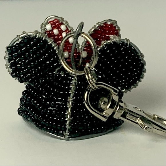 Vintage Handmade Minnie Mouse Ears Keychain - Picture 2 of 8